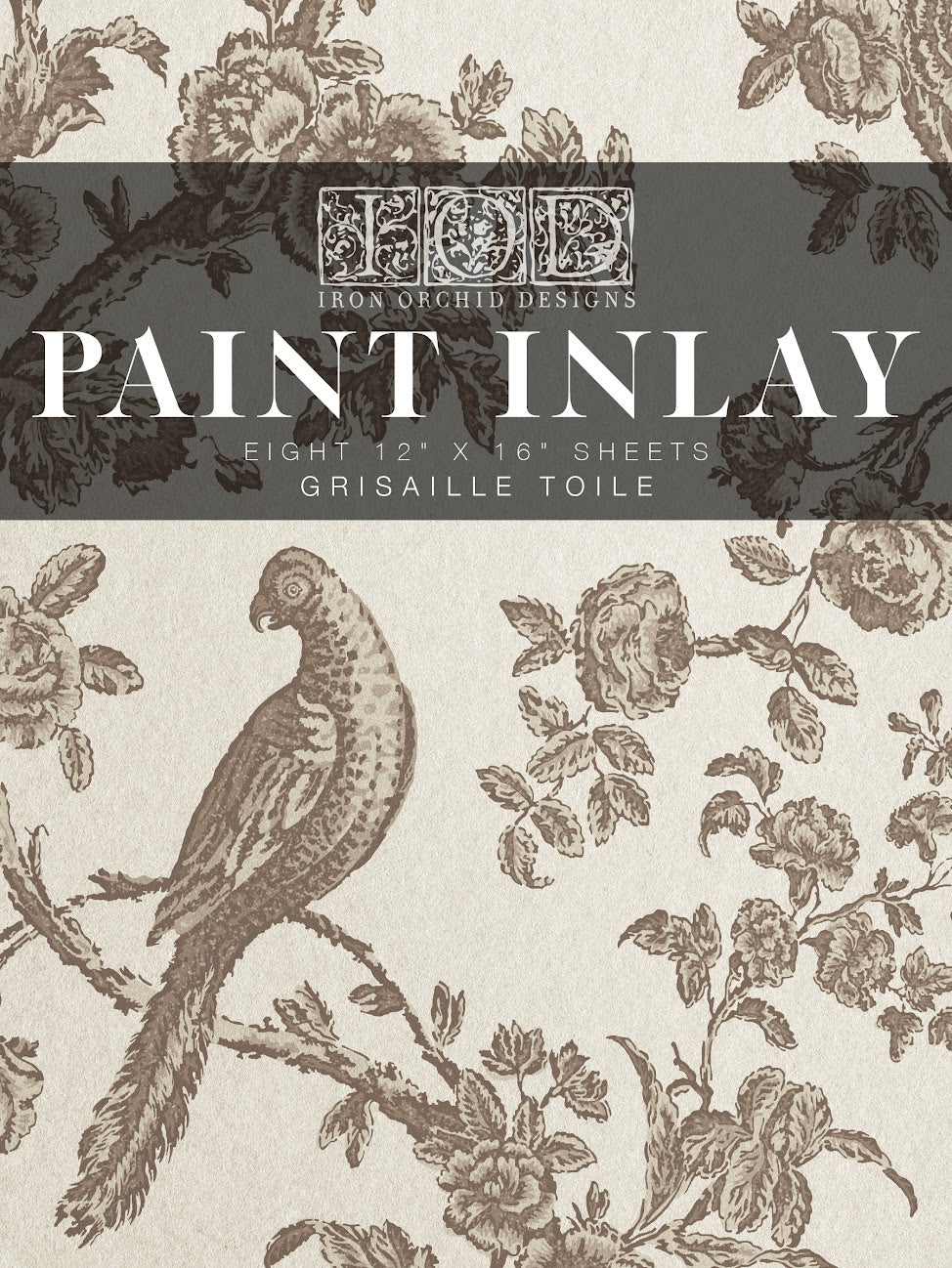 IOD Grisaille Toile Paint Inlay