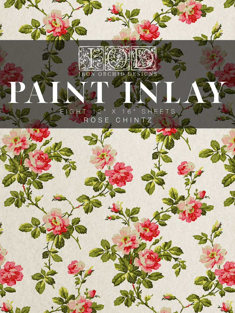 IOD Rose Chintz Paint Inlay